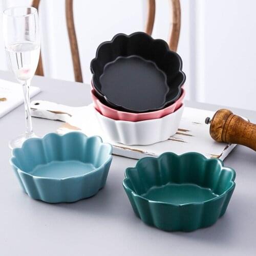 2 Pcs Tableware ceramic creative personality salad bowl household painted Rice bowl Roast bowl dessert ceramica bowl