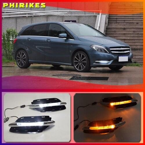 2pcs For Mercedes-Benz W245 B180 B200 2011-2013 White LED DRL Daytime Running Light