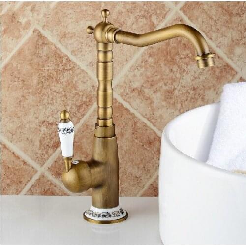 2015 new bathroom antique basin faucet vintage kitchen sink tap brass tap torneira banheiro basin mixer water small faucet