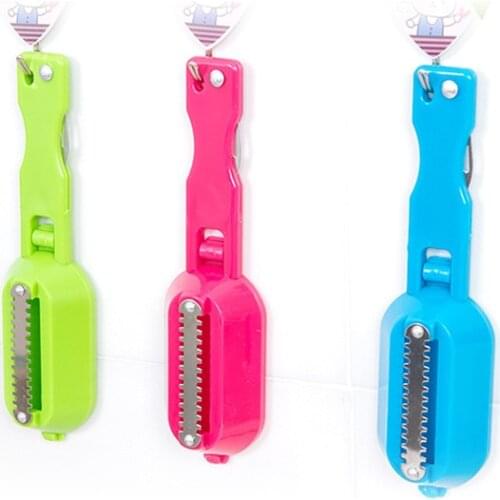 3Pcs Cleaning Fish Scales Remover Planing Knife Fishing Tool Brush Shaver Fish-Scale Plane Scraper Plastic for Camping Tools T45