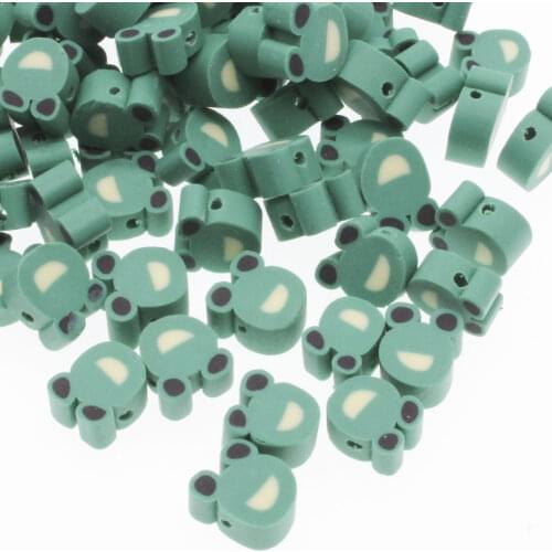 CHONGAI 50Pcs Frog Polymer Clay Spacer Beads For Jewelry Making DIY Bracelet Necklace Accessories