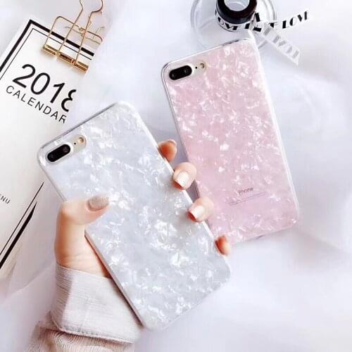 Magic Colorful Conch Shell Pattern Phone Case For Samsung Galaxy A40 A50 A70 Case For Samsung Galaxy A40 Marble Case Girly Cover