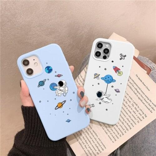 Cartoon astronaut planet spaceship case for xiaomi Redmi Note 8T 7 10 Lite 9 8 10 6 Pro Mi 9 10T Lite K30S K20 Poco X3 NFC cover