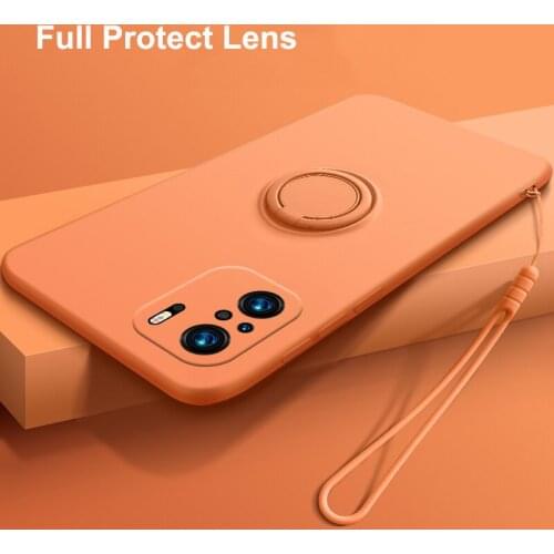 For Redmi Note 10 Pro Max Note 10 4G Case Liquid Silicone Full Protect Camera Lens Soft Matte Washable Ring Holder Cover Funda
