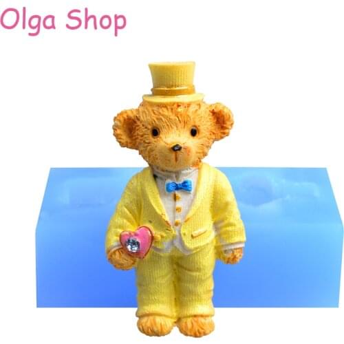 DYL719 Sugarcraft Bear silicone mold fondant mold cake decorating tools chocolate gumpaste mold