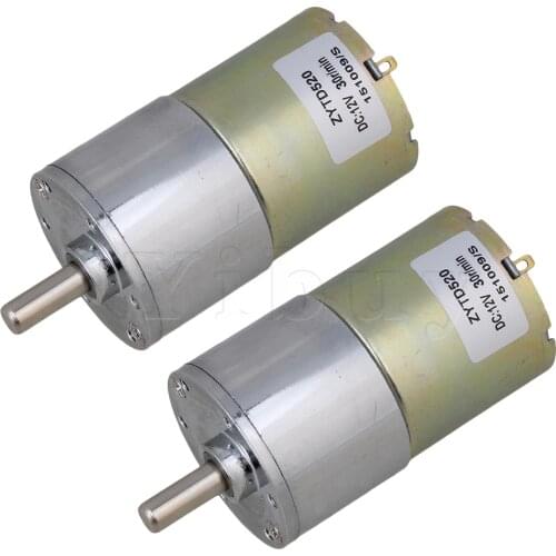 2x High Torque DC12V 30RPM Electric Micro Speed Reduction Geared Motor