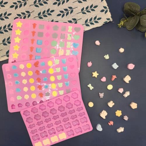 Soft candy mold Forest animals fruits and vegetables silicone mold chocolate fruit hard candy baking mold Send dropper tool