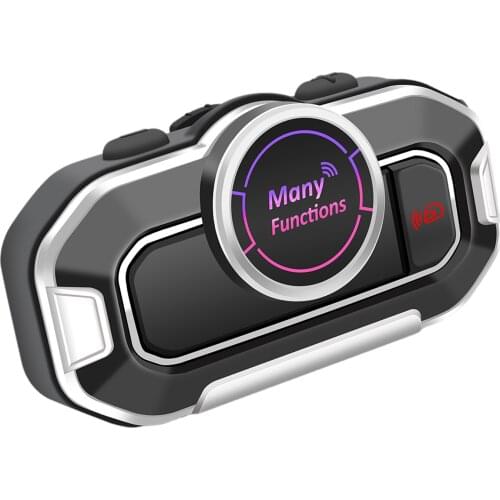 Headset Bluetooth Intercom with FM Radio Hands Free High Sound Quality for Motorbike Dirt Bike Off Road