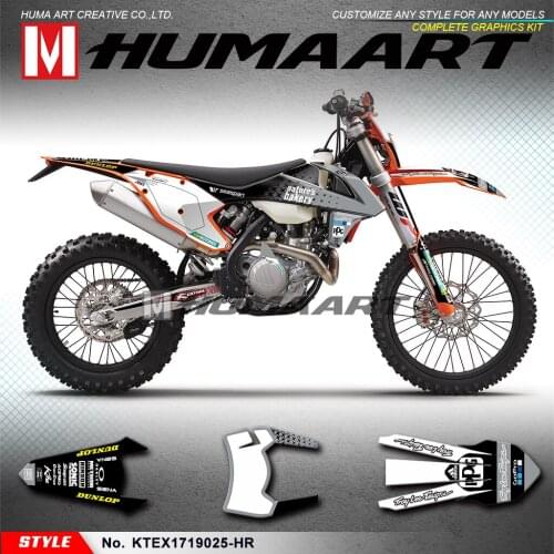 HUMAART Motocross Decals Custom Sticker Kit for 125 150 250 300 350 450 500 EXC EXC-F XCW 2017 2018 2019