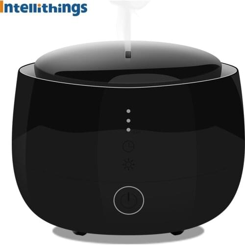 Intellithings Tuya WIFI Smart Essential Oil Aroma Diffuser Air Humidifier Ultrasonic Mist Maker with LED RGB Light 300ml
