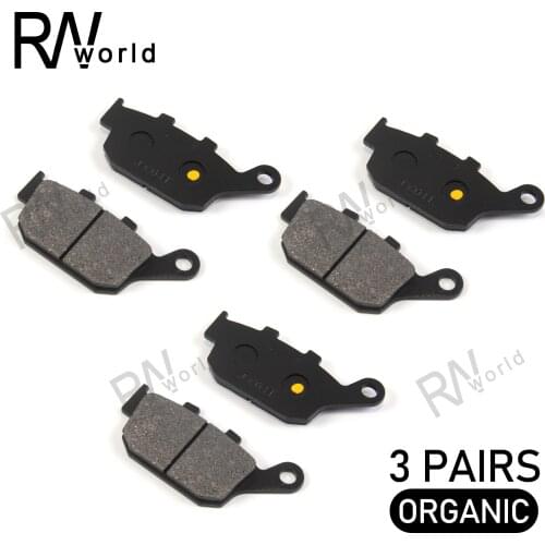 3 Pairs Motorcycles Front and Rear Brake Pads Pad Set For SUZUKI XF 650 V XF650 W XF 650X 650Y Freewind 1997 1998 2001 2002