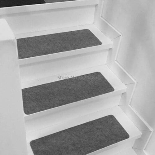 Stair Tread Carpet Mats Self Adhesive Stair Mat Non-Skid Stair Step Carpet Step Rug Protection Cover Washable Stair Mat