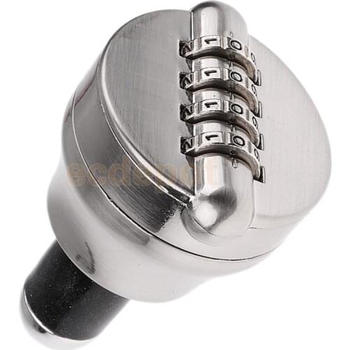MagiDeal Zinc Alloy Bottle Password Lock Combination Lock Wine Stopper Vacuum Cork for pub wine shop hotel super marke