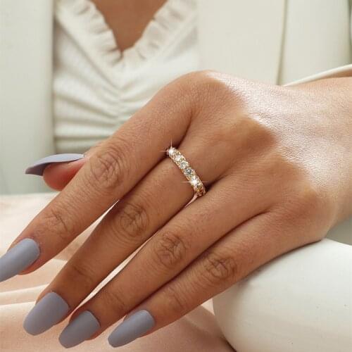 MANGOSKY Fashion Zircon Ring For Women Girls Wedding Ring