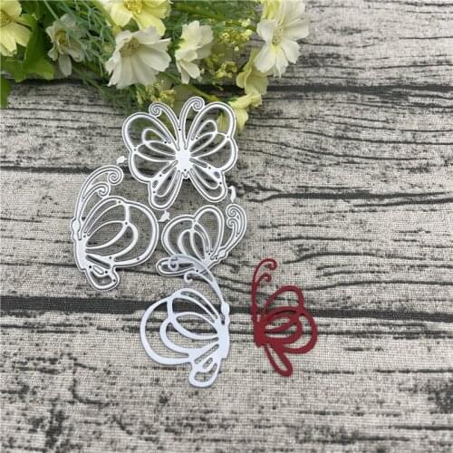 Butterfly flower Metal Cutting die keychain shaker Heart Paper Key Chain Scrapbook Paper Craft Card Punch Art Knife Cutter