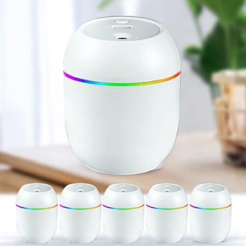 250ML Mini Air Humidifier Ultrasonic Aroma Essential Oil Aromatherapy Diffuser for Home Car Fogger Mist Maker with Night Lamp