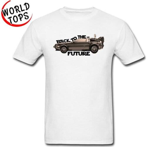 Normal Men T Shirt Discount Lovers Day Crew Neck 100% Cotton Fabric Car T-Shirt Back To The Future Funny Tees Design