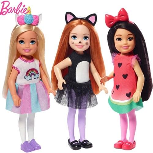 Original Barbie Club Chelsea Doll with Clothes and Puppy Accessories Reborn Barbie Lovely princess Girl Toy Juguetes Boneca Toys