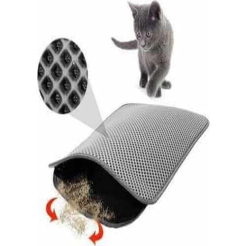 Screen Cat Toilet Fronting Mat 60x42,5 cm Gray Kedipaspası Cat Toys