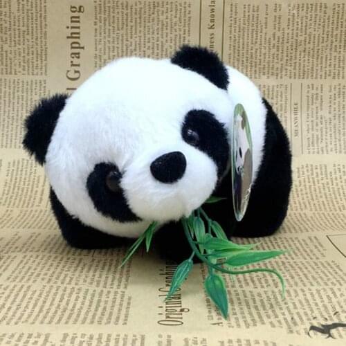 Estartek Original Amangs Plush Toys China Super Cute Eat Bamboo Panda for Birthday Christmas Holiday Gift H17.5cm