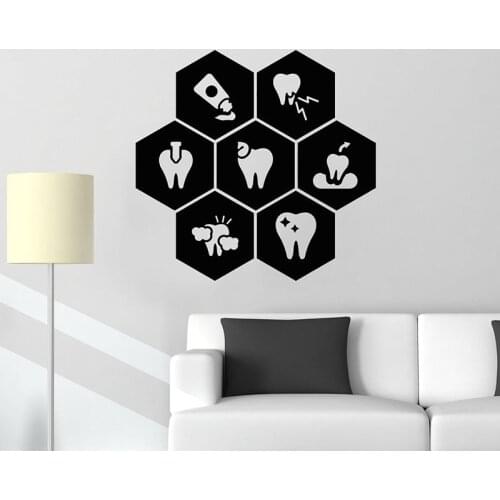 Teeth Dentist Clinic Care Healthy Toothpaste Vinyl Wall Stickers Decal Home Decor Living Room Art Mural Gift