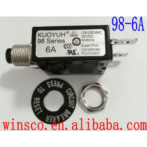 98-6A 100% KUOYUH CIRCUIT BREAKER 98 SERIES 6A