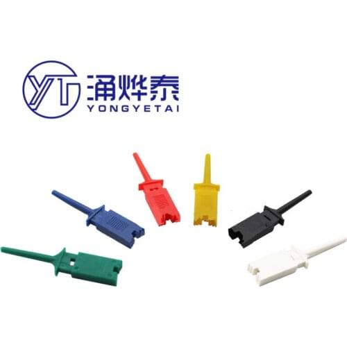 Test hook logic analyzer clip wiring hook flat test hook red black yellow green white blue