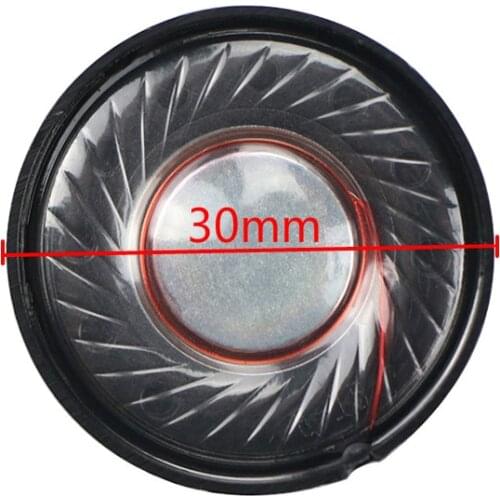 10PCS 30mm Headphone Speaker Unit 32ohm 1 inch Hifi Headset Driver For Earphone Repair Parts Sound Good New Arrivals Wholesale