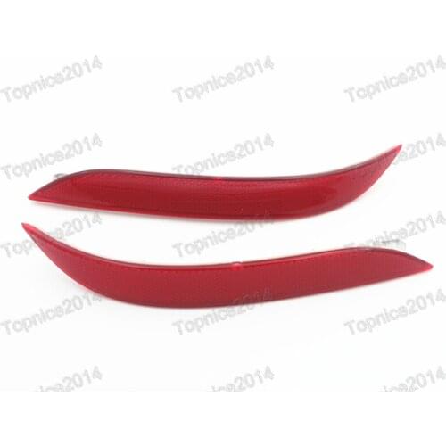2Pcs Red Lens Rear Bumper Reflector Light Without Bulbs Auto Tail Reflective Strip for BMW 5-Series E60 2003-2007