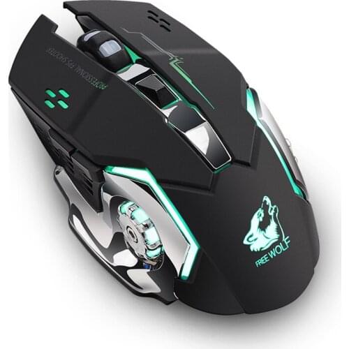 2020 X8 Wireless Gaming Mouse Rechargeable Silent LED Backlit USB Optical Ergonomic Gaming Mouse LOL Mice Surfing Gamer
