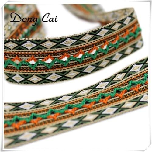 5yards/lot 2.3CM Indian tribal headband jeans dress collar jacquard ribbon webbing ethnic tribal thai boho DIY gypsy accessory