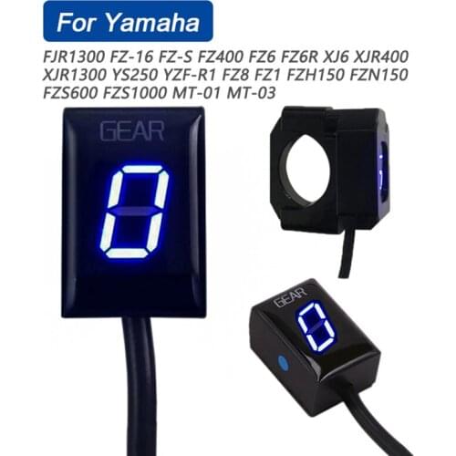 Motorcycle 6 Speed LED Gear Digital Display Indicator For Yamaha YZF-R1 Yzf-R6 Yzf-R6s FZ6r Fzs600 Fazer Fzs1000 Fazer Wr250r/x