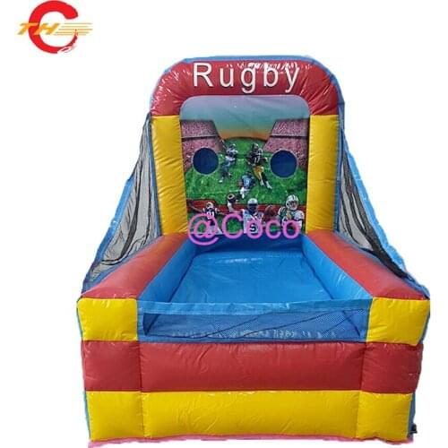 Free shipping to door,2.3x1.7x2.2 inflatable carnival games,rugby ball games for kids,PVC inflatable sport games for sale