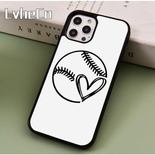 LvheCn Baseball Ball Texture Leather Sport Phone Case Cover For iPhone SE 2020 6s 7 8 Plus 11 12 Pro X XR XS Max Samsung S9 S10