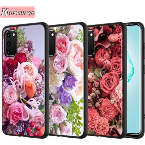 Peony Rose Flower Ball For Samsung Galaxy S20 FE Plus S20Ultra S10 Lite A01 A11 A21 A21S A31 A41 A42 A51 A71 A81 Phone Case