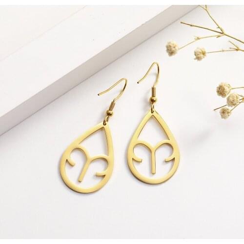 COOLTIME Female Elegant Star Zodiac Sign 12 Constellation Necklaces Pendants Charm Stainless Steel Chain Boyfriend Gift