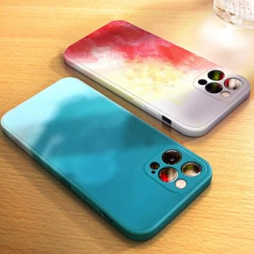 Colorful Soft Liquid Silicone Case for Apple iPhone 11 12 Pro Max for iPhone X XS XR Max 7 8 Plus SE Lightweight Back Cover