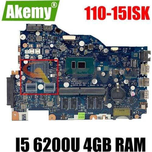 For Lenovo 110-15ISK Notebook Motherboard BIWP4 / P5 LA-D562P CPU i5 6200U 4GB RAM 100% test work free shipping 5B20M81647