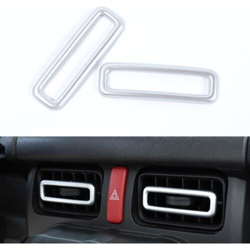 For Suzuki Jimny 2019 Up Car Dashboard Central Console Air Vent Frame Trim ABS Styling Moldings