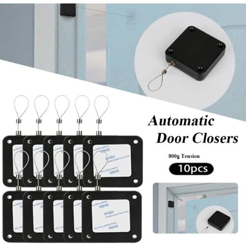 2 Colors Multifunction Automatic Double Glass Single Adhesive Automatic Closer Wirerope Free of Punch 800g Pull Door Closer