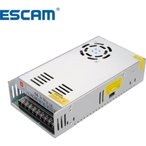 ESCAM AC85-265V To DC12V 40A 480W Switching Power Supply Driver For Security Camera