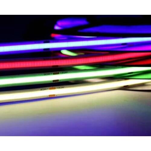 FOB COB Flexible 528leds/m Neon High Density White/Red/Blue/Green/Yellow LED Lights Led Strip Light Cabinet Home DIY Lighting 5m