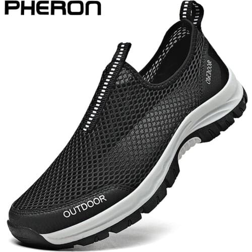 Mesh Men Casual Shoes Summer Outdoor Water Sneakers Men Trainers Non-slip Climbing Hiking Shoes Breathable Mens Treking Shoe