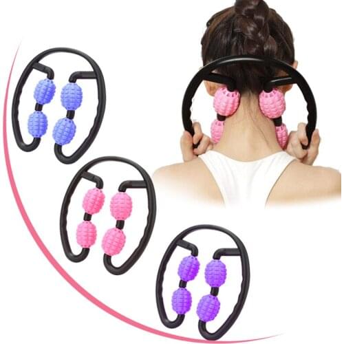 360° Massager Leg Muscle Relaxation Roller Ring Clamp Arm Leg Massage Stick Yoga Body Shaping 4 Wheels Fitness Device For Sports