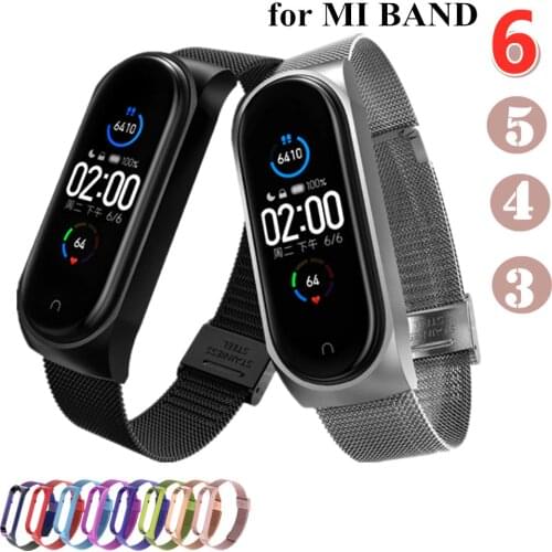 Metal Strap for Xiaomi Mi Band 6 5 4 3 Bracelet Screwless Xiaomi Mi Band 4 Bracelet Correa Xiomi MiBand 6 5 4 3 Wrist