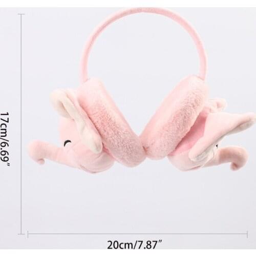 L5YC Cute Ear Muffs Ear Warmers Protector Fur Winter Ear Warmers Faux Fur Outdoor Lovely Elephant Ear Covers