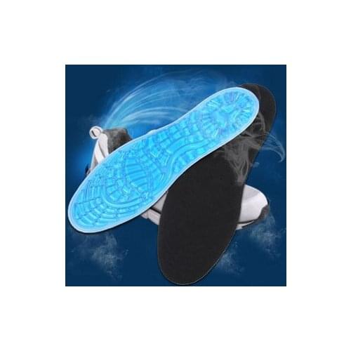 100pairs Soft Shock Absorption Cushion Running Walking Comfortable Massaging Gel Insoles for Shoes Woman Men new