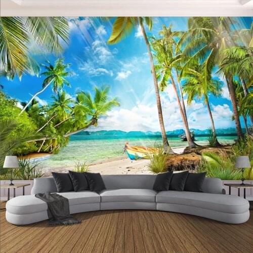 Custom Mural Wallpaper 3D Sea Landscape Nature Scenery Fresco Living Room TV Bedroom Home Decor Wall Painting Papel De Parede 3D