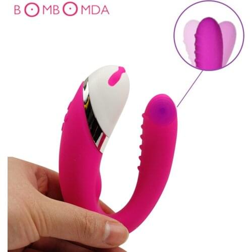 Novelty Women Female Powerful U-type Clitoral Vibrator Rechargeable Massager Couple Sex Toys juguetes sexuales para la mujer