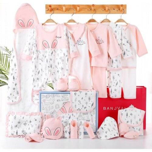 Rabbit Newborn Baby Girl Clothes Cotton Print New Born Baby Boy Clothes Infant Clothing Baby Outfit Newborn Set